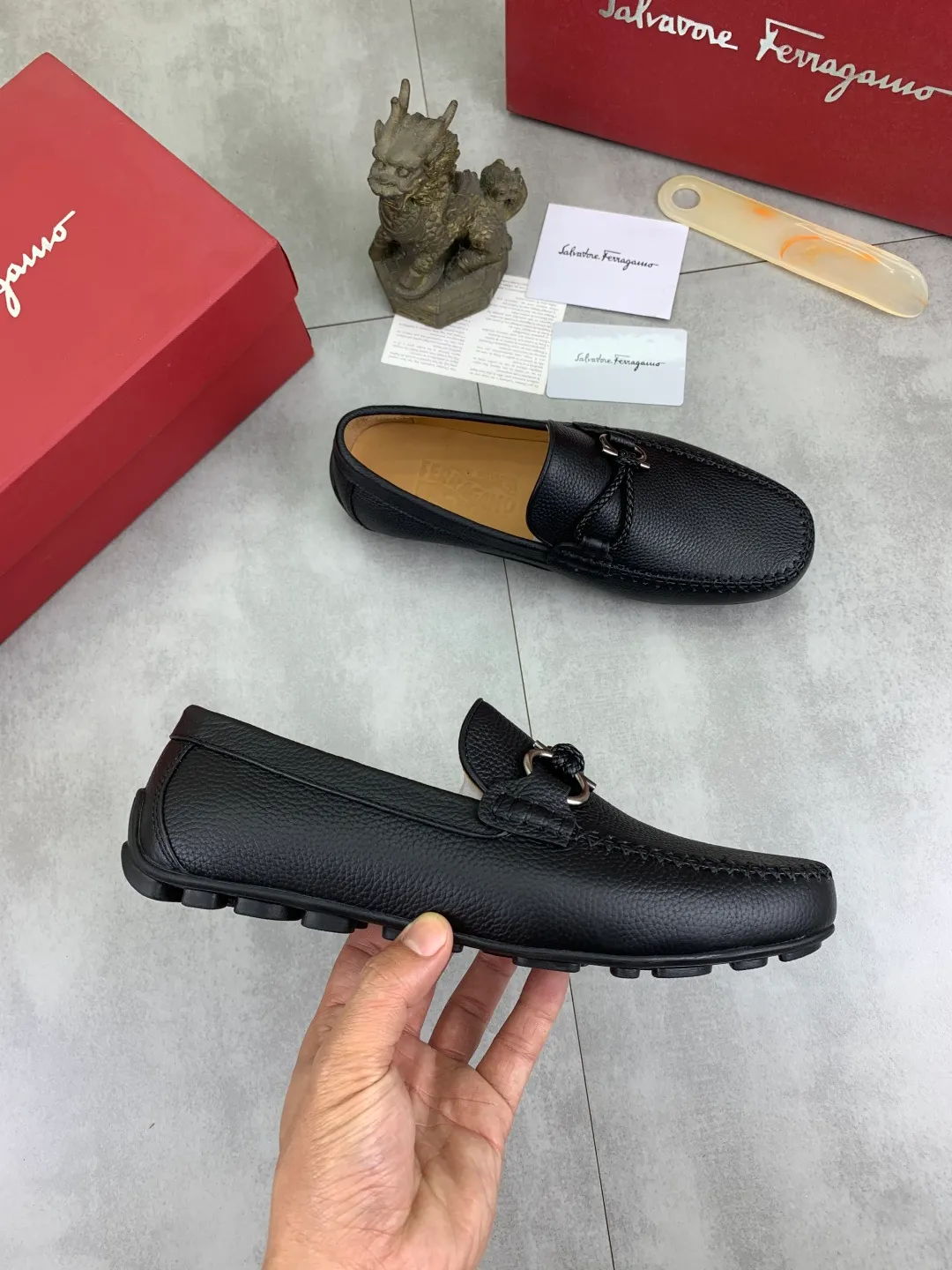 Men's men's shoes 💰P480 New high quality [Ferragamo/Ferragamo] The latest model in the counter Original imported calfskin, imported cowhide lining + original luxury metal buckle + original combination outsole Comparison without pressure Code number: 38-44 (45 customized)